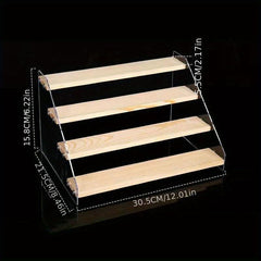 Acrylic Display Stand Desk Ladder Shelf Doll Storage Decoration Bracelet Earring