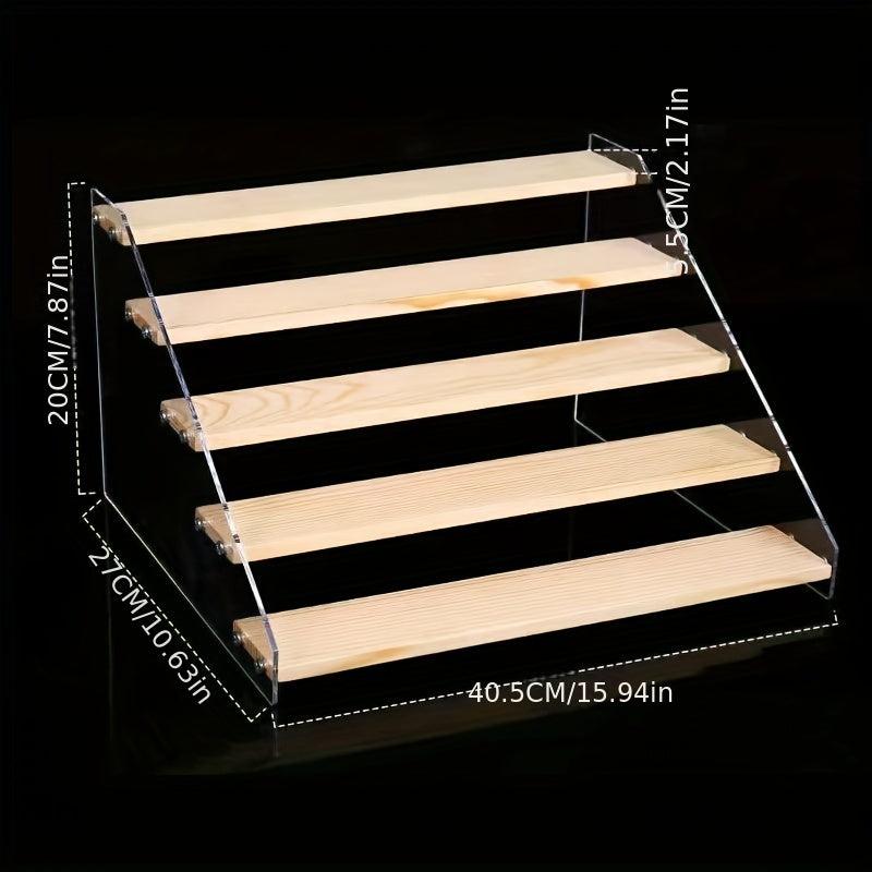 Acrylic Display Stand Desk Ladder Shelf Doll Storage Decoration Bracelet Earring