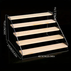 Acrylic Display Stand Desk Ladder Shelf Doll Storage Decoration Bracelet Earring
