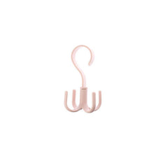 Swivel Four Claw Hook Coat Hanging Bag Tie Rack Wardrobe Scarf Storage