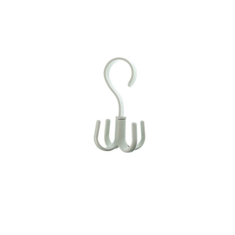 Swivel Four Claw Hook Coat Hanging Bag Tie Rack Wardrobe Scarf Storage