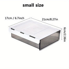 Self Adhesive Under Desk Drawer Organizer Plastic Workspace Organizers