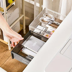 Self Adhesive Under Desk Drawer Organizer Plastic Workspace Organizers