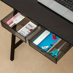 Self Adhesive Under Desk Drawer Organizer Plastic Workspace Organizers
