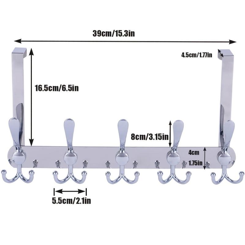 Over Door Hooks Coat Towel Hat Hanger - Strong Organizer