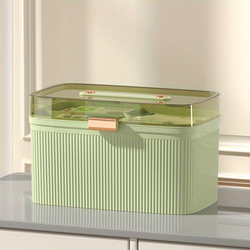 Portable Double layer Storage Box Pill First Aid Medicine Makeup Organizer
