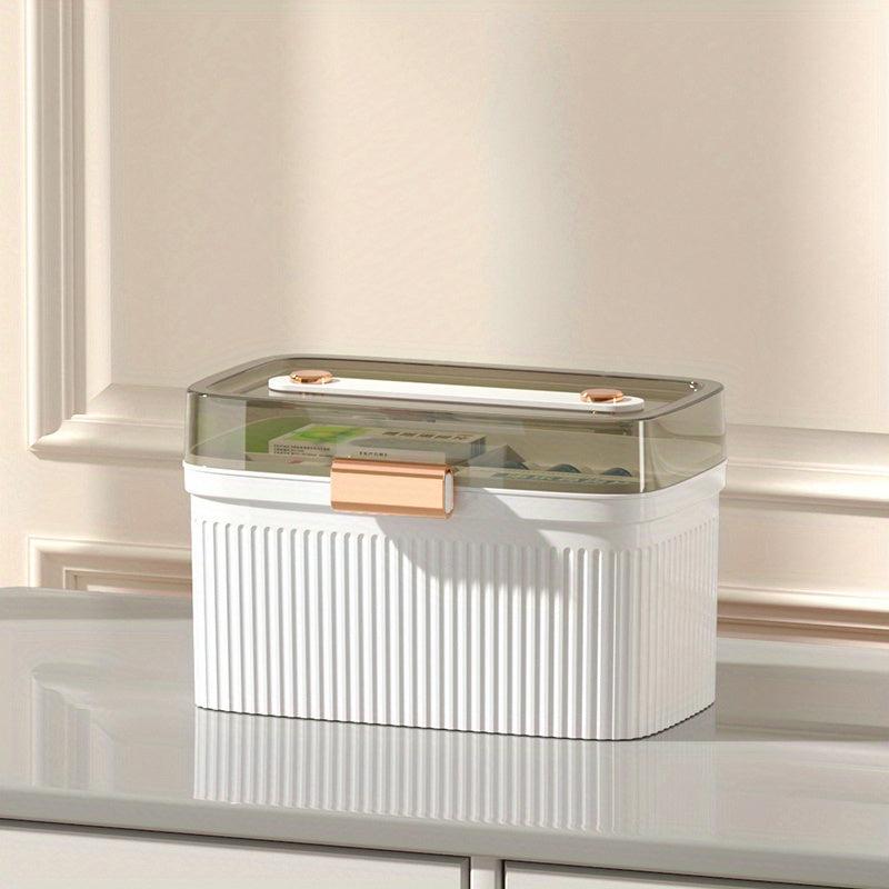 Portable Double layer Storage Box Pill First Aid Medicine Makeup Organizer
