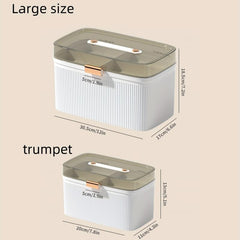 Portable Double layer Storage Box Pill First Aid Medicine Makeup Organizer