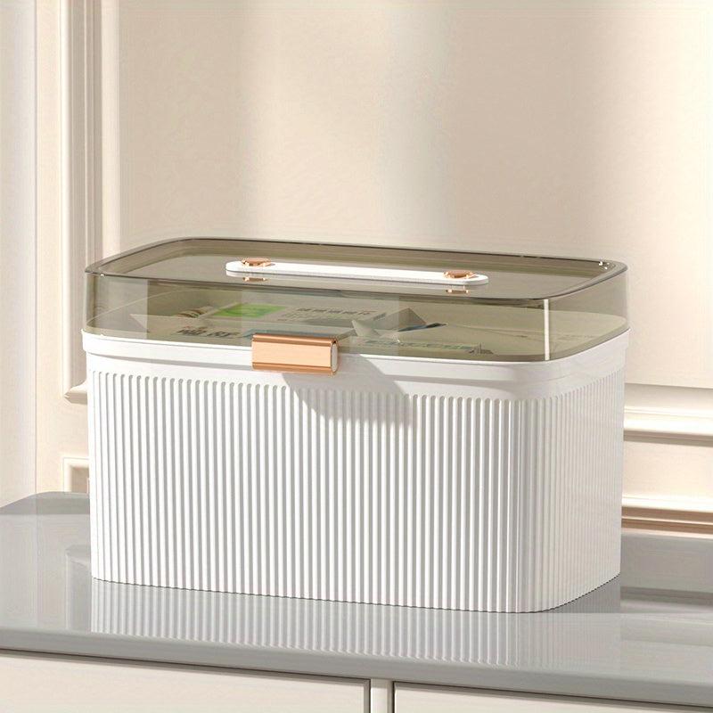 Portable Double layer Storage Box Pill First Aid Medicine Makeup Organizer