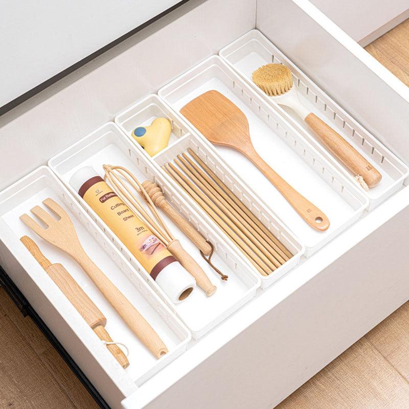 Transparent Plastic Drawer Organizer for Tableware and Stationery