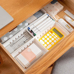 Transparent Plastic Drawer Organizer for Tableware and Stationery