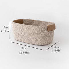 Woven Rope Laundry Basket Storage