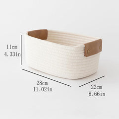 Woven Rope Laundry Basket Storage