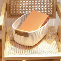 Woven Rope Laundry Basket Storage