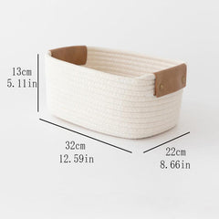 Woven Rope Laundry Basket Storage