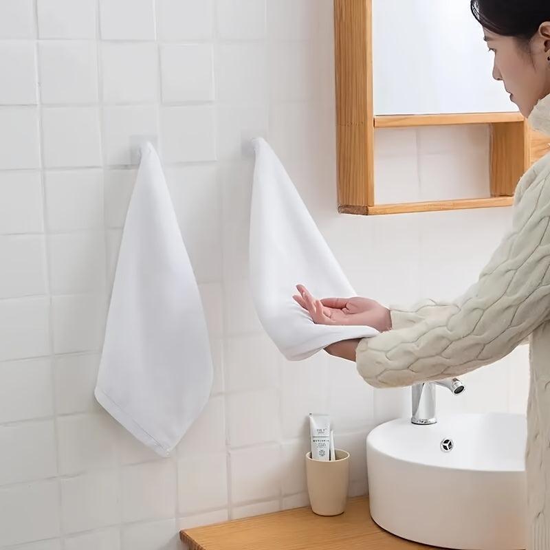 10pcs Transparent Self Adhesive Wall Hook Waterproof Multipurpose Storage Hook