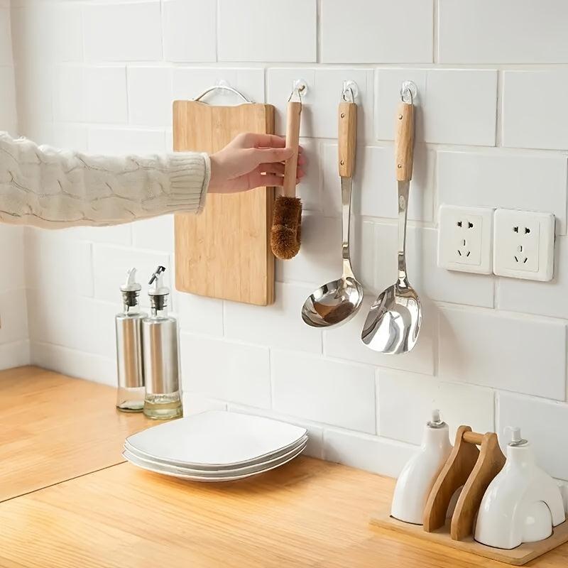 10pcs Transparent Self Adhesive Wall Hook Waterproof Multipurpose Storage Hook
