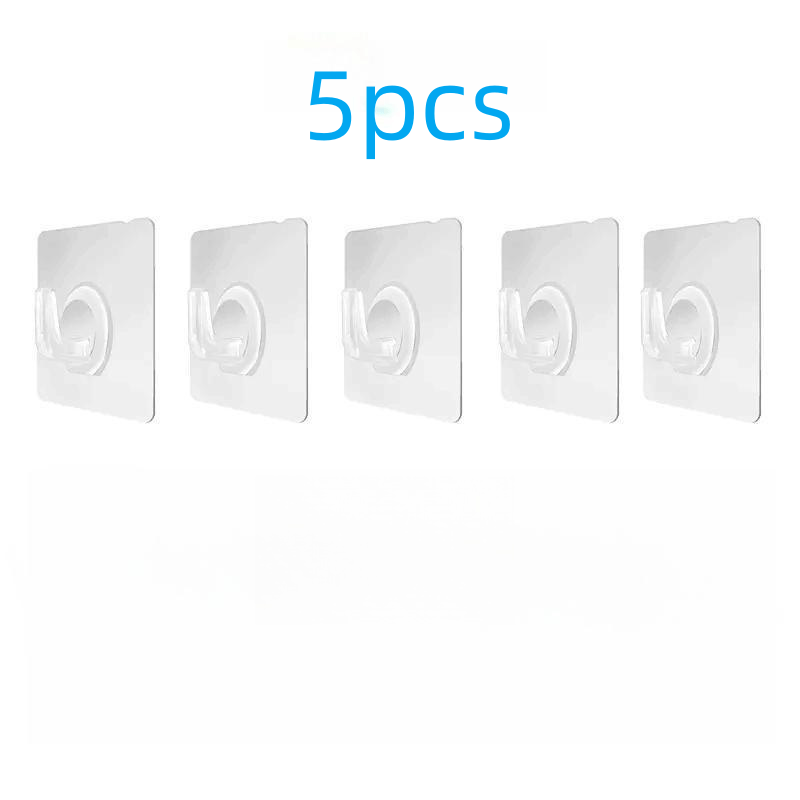 10pcs Transparent Self Adhesive Wall Hook Waterproof Multipurpose Storage Hook