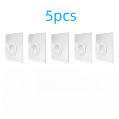 10pcs Transparent Self Adhesive Wall Hook Waterproof Multipurpose Storage Hook