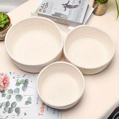 3pcs Set Rope Storage Basket Handwoven Organizer