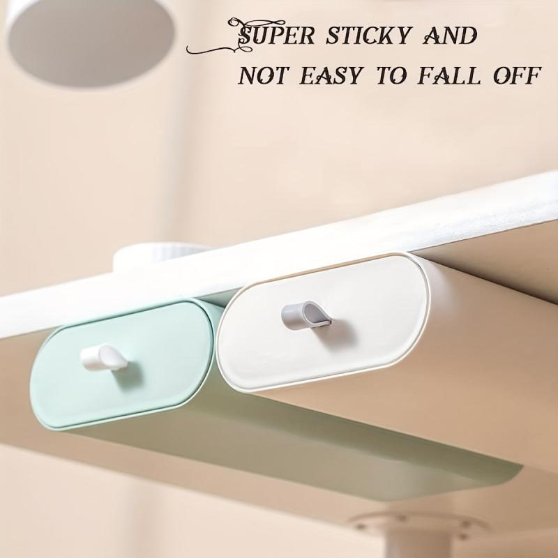 Slide Out Under Desk Drawer Organizer Plastic Storage Hidden Style Drawers