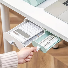 Slide Out Under Desk Drawer Organizer Plastic Storage Hidden Style Drawers
