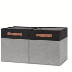 4pcs Cube Storage Box Fabric Basket With Handles Foldable Organizer 11 Inch