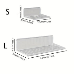 Acrylic Floating Shelves Self Adhesive Wall Mounted Storage Rack