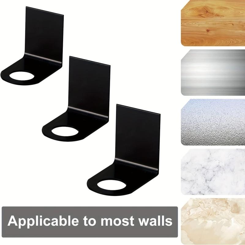 3pcs Stainless Steel Wall Suction Rack for Bathroom Organization