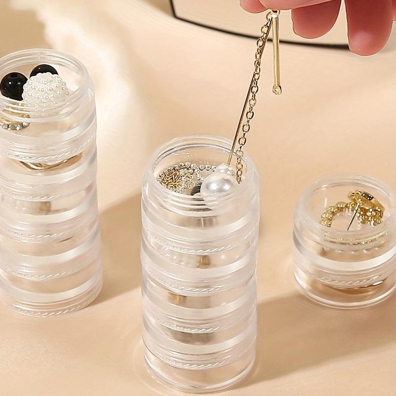 Mini Jewelry Earrings Box 5 layer Jewelry Storage Portable Organizer