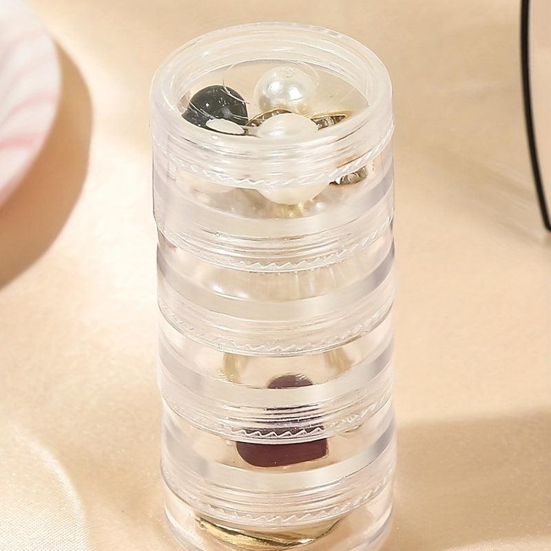 Mini Jewelry Earrings Box 5 layer Jewelry Storage Portable Organizer