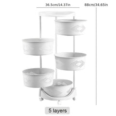 1pc Rotatable Storage Rack For Condiments Snacks Books