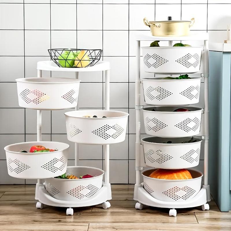 1pc Rotatable Storage Rack For Condiments Snacks Books