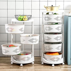 1pc Rotatable Storage Rack For Condiments Snacks Books