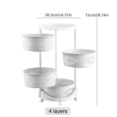 1pc Rotatable Storage Rack For Condiments Snacks Books