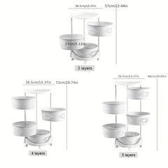 1pc Rotatable Storage Rack For Condiments Snacks Books