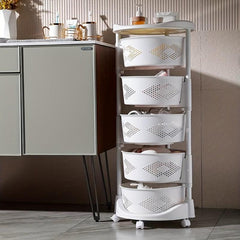 1pc Rotatable Storage Rack For Condiments Snacks Books