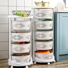 1pc Rotatable Storage Rack For Condiments Snacks Books