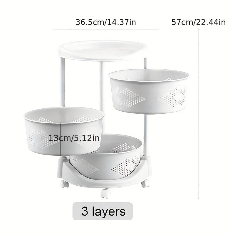 1pc Rotatable Storage Rack For Condiments Snacks Books
