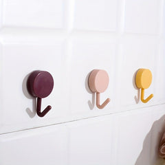 5pcs Random Sticky Hooks Punch Wall Hook Adhesive Strong Load-bearing
