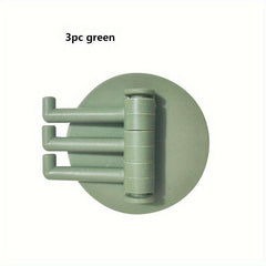 3Pcs Adhesive Rotatable Towel Hanger No Drilling