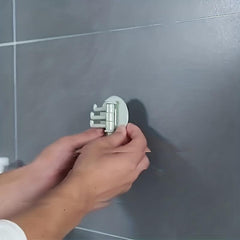 3Pcs Adhesive Rotatable Towel Hanger No Drilling