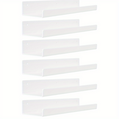 Acrylic Wall Mounted Floating Shelves Set of 8pcs for Kids Bookshelf