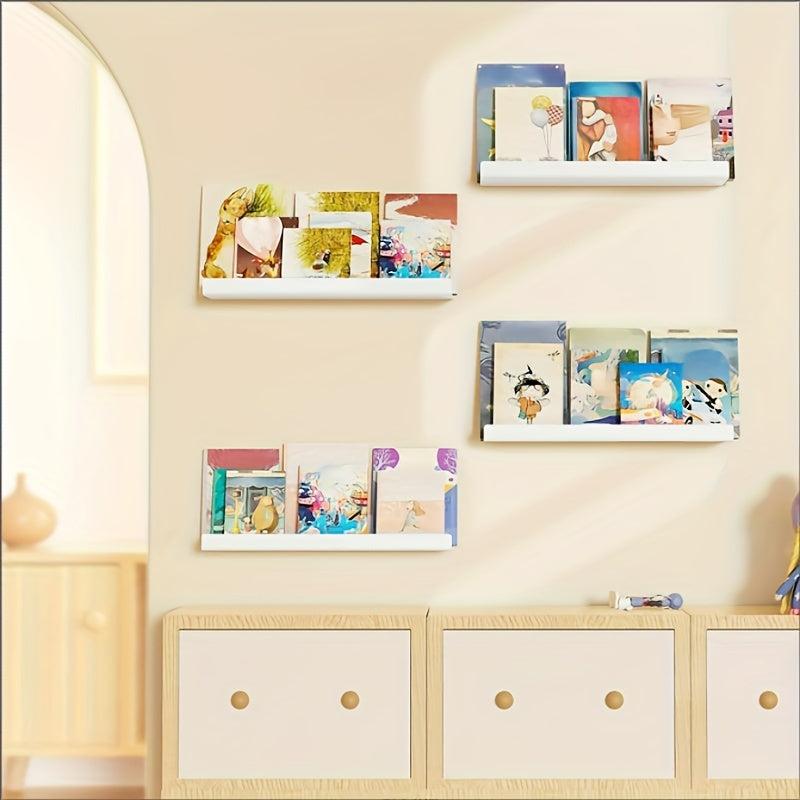 Acrylic Wall Mounted Floating Shelves Set of 8pcs for Kids Bookshelf