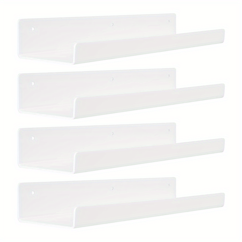 Acrylic Wall Mounted Floating Shelves Set of 8pcs for Kids Bookshelf