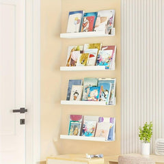 Acrylic Wall Mounted Floating Shelves Set of 8pcs for Kids Bookshelf