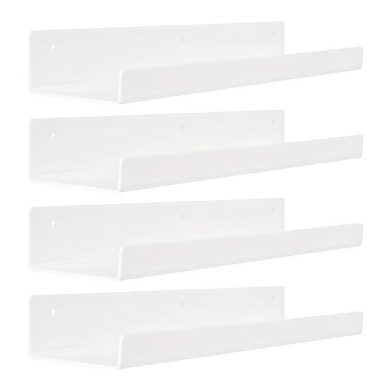 Acrylic Wall Mounted Floating Shelves Set of 8pcs for Kids Bookshelf