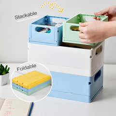 Foldable Desktop Storage Box Organizer for Cosmetics Jewelry and Toys