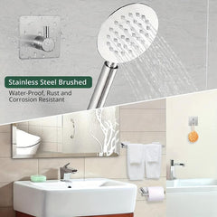 5pcs Self Adhesive Bathroom Set - 16 Inch Towel Bar, Toilet Paper
