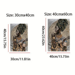 African Woman Girl Graffiti Art Canvas Painting Home Decor